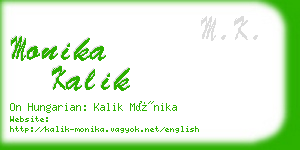 monika kalik business card